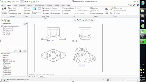 Creo Parametric Drawing Grabcad Tutorials