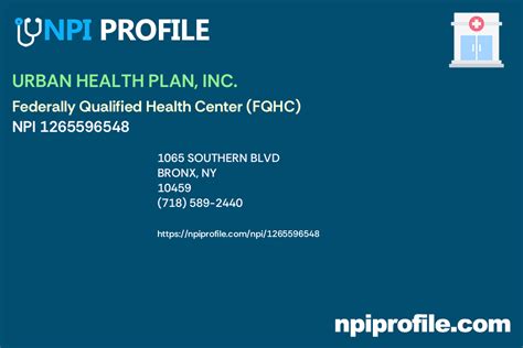 Urban Health Plan Inc Npi 1265596548 Cliniccenter In Bronx Ny