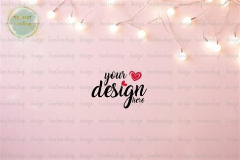 Basic Valentine Pink Background Mockup Graphic By Thebest Mockup