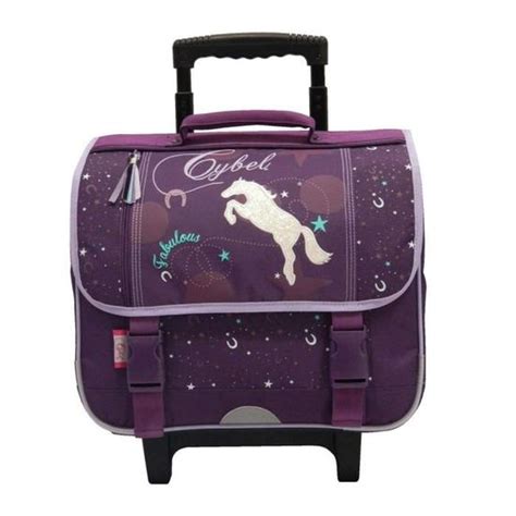 Cartable Roulettes Violet Cheval Cybel Cdiscount