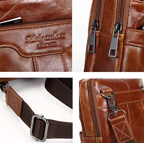 Leader Bag Mens Genuine Leather Etsy