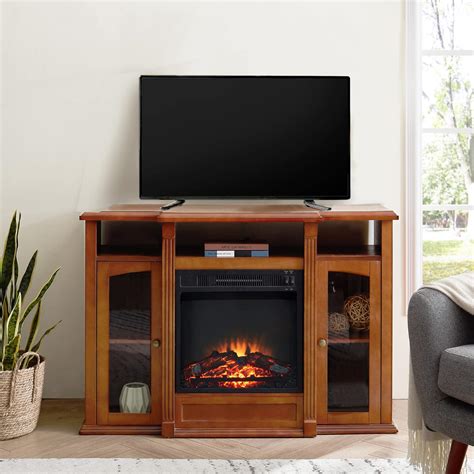 Amazon Cnanxu Modern Electric Fireplace Tv Stand Farmhouse