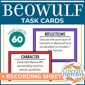 Beowulf Analytical Task Cards And Response Sheet Ap Lit And Hs Ela