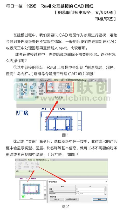 每日一技 1998 Revit处理链接的cad图纸（文胡延林）