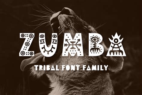 Zumba Tribal Font Family ~ Display Fonts ~ Creative Market