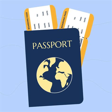 Passport With Tickets Concept For Travel Or Immigration Vector