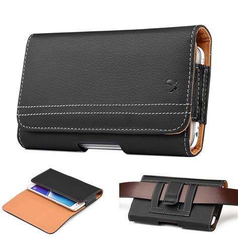 Cell Phone Leather Belt Clip Pouch Case Holster For Samsung Galaxy S21