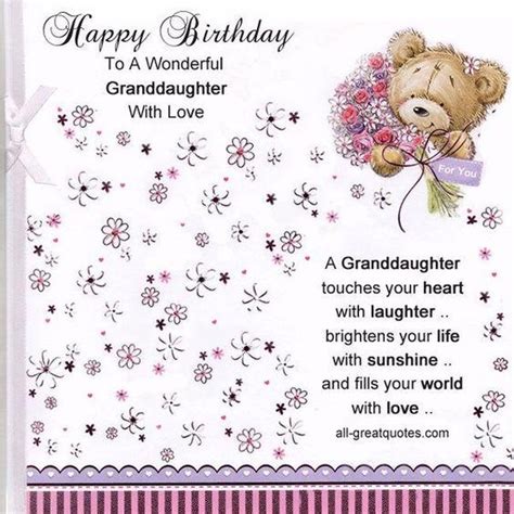 Happy Birthday Wishes for Granddaughter