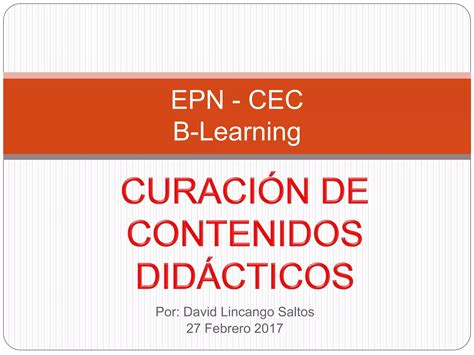 Curación de contenidos digitales PPT