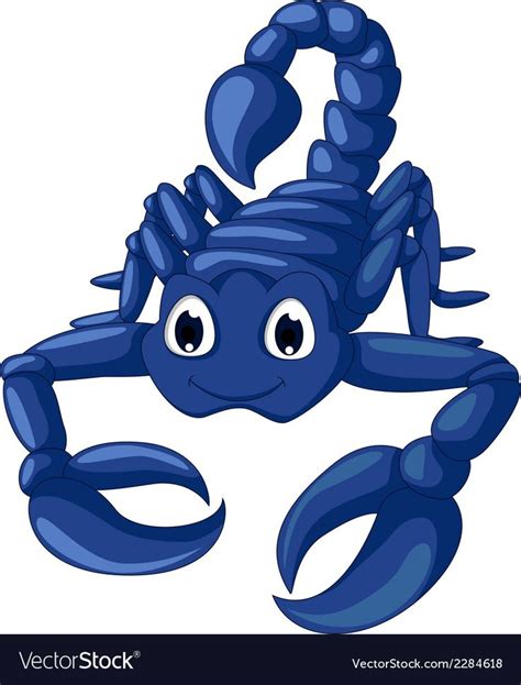 Blue Scorpion Cartoon Vector Image On Vectorstock Cartoons Vector