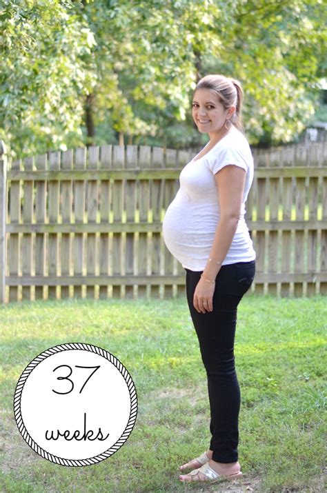 37 Weeks Pregnant Belly