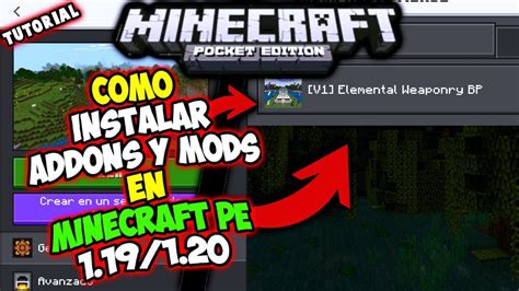 COMO INSTALAR ADDONS Y MODS EN MINECRAFT PE 1 19 X BETA Y 1 19 1 20