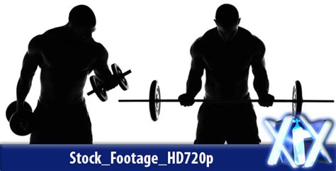 Muscular Man Lifting Weights Silhouette, Stock Footage | VideoHive