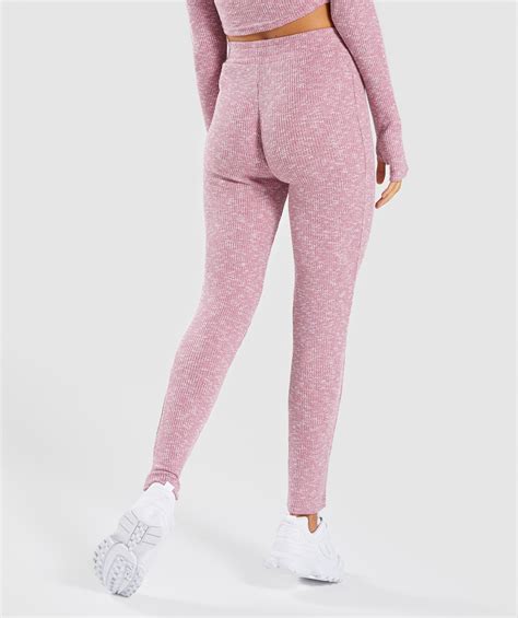 Gymshark Slounge Leggings Dusky Pink Marl Gymshark