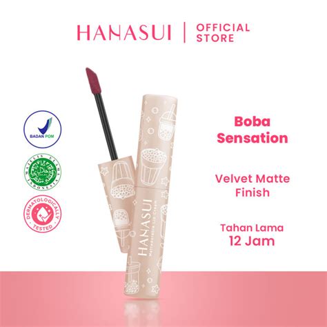 Hanasui Mattedorable Lip Cream Boba Edition 06 Hazelnut Latte New