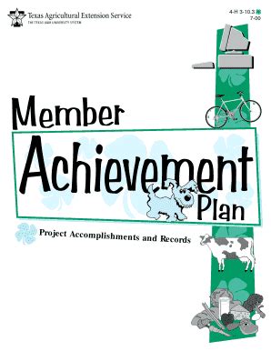 Fillable Online Bexar Tx Tamu Texas H Member Achievement Plan Form