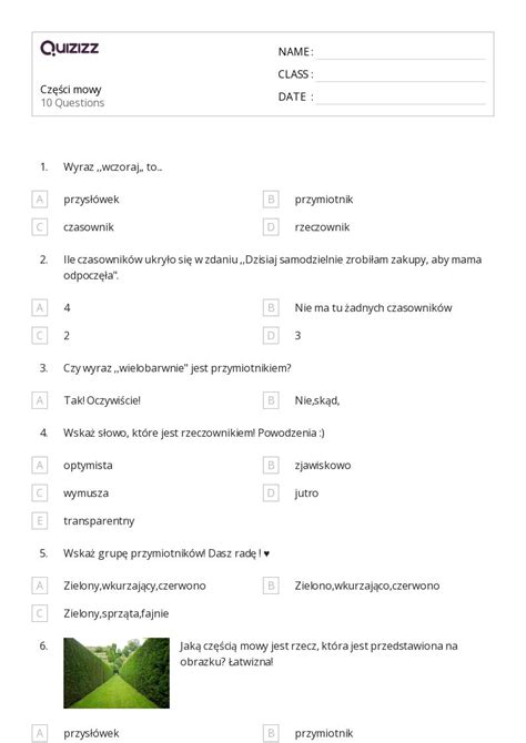 Ponad Rzeczowniki Arkuszy Roboczych Dla Klasa W Quizizz Darmowe