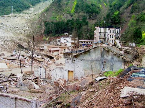 Images of landslides and other damage from the Sichuan earthquake part ...