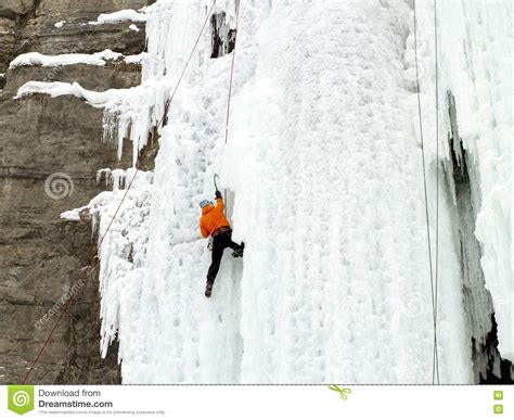 Ice Climbing Stock Photo Image Of Male Alps High 76778778