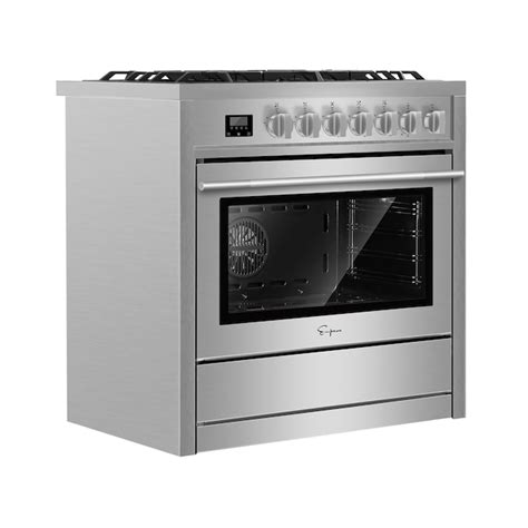 Empava Luxury 36 In 5 Burners 43 Cu Ft Convection Oven Slide In Natural Gas Range Stainless