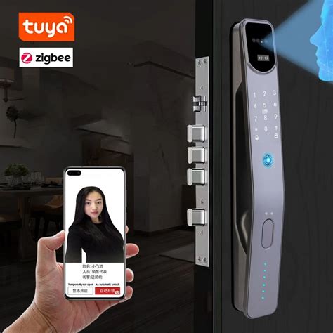 Tuya Wifi Fingerprint Smart Door Lock Zigbee App Remote Control Face