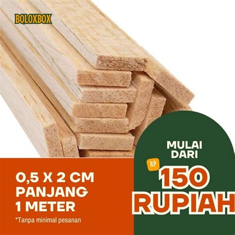 Jual Kayu Balsa X Cm X Mm Panjang Cm Lis Kayu X Cm Reng