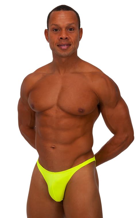 Posing Suit Competition Bikini Cut In Chartreuse Skinzwear