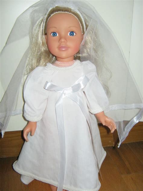 Dolls Clothes Wedding Dress And Vail · A Piece Of Doll Clothing · Sewing