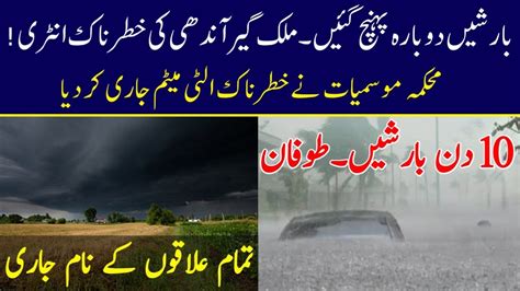 Met Office Predicted Widespread Rains In Pakistan Weather Update