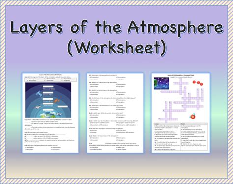 Layers Of The Atmosphere Worksheet – Martin Lindelof