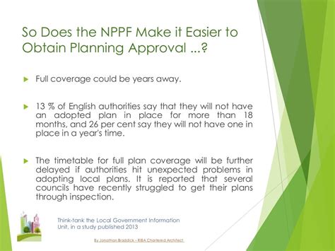 The National Planning Policy Framework Nppf 12 Months On