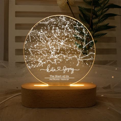 Custom Star Map By Date Nightlight Star Map Led Desk Lamp Personalized