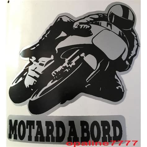 STICKER AUTOCOLLANT MOTARD A BORD MOTO COURSE TUNING AUTO Cdiscount Auto