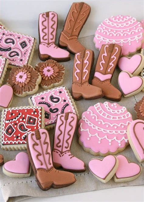 Pink Cowgirl Party Cookies Cowgirl Cookies Cowgirl Cakes Cowboy Cookies