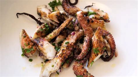 Greek Bbq Octopus Barbecue Octopus Recipe Cooked On The Barbecue With