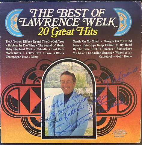 SIGNED The Best Of Lawrence Welk 20 Great Hits Album JSA COA VG