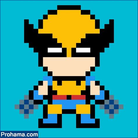 Wolverine Pixel Art Super Hero Pixel Art