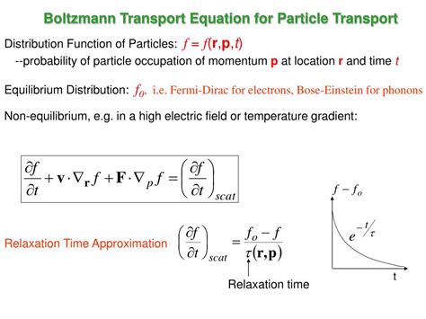 Ppt Boltzmann Transport Equation For Particle Transport Powerpoint Presentation Id6688389