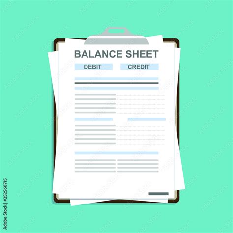 Balance Sheet Vector Design Illustration Isolated On White Background Stock Vector Adobe Stock