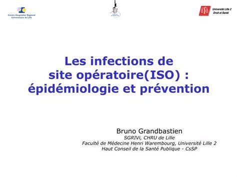 Ppt Les Infections De Site Op Ratoire Iso Pid Miologie Et