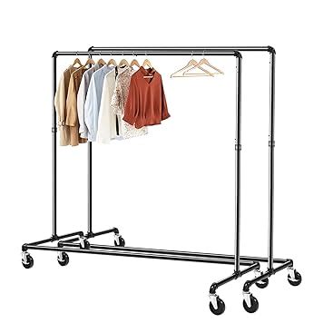 Greenstell Z Base Garment Rack Industrial Pipe Style Clothes Rack On