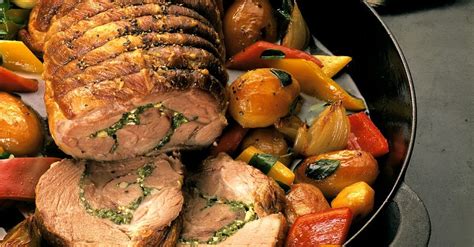 Roast Pork Roll With Vegetables Recipe Eat Smarter Usa