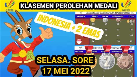 Indonesia Tambah Emas Klasemen Perolehan Medali Sea Games 2022