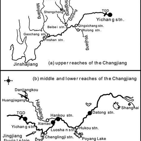 Map Of The Changjiang Yangtze River Tgd Three Gorges Dam Tgp