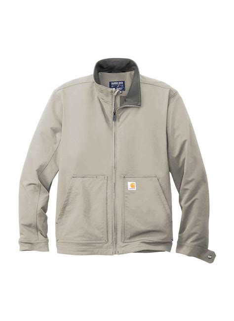 Carhartt Mens Greige Super Dux Soft Shell Jacket Embroidered Jackets