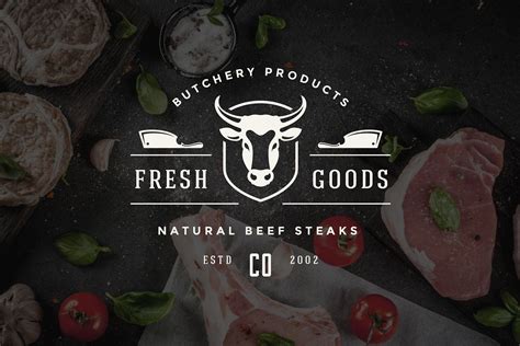 18 Meat Food Logos And Badges Logo Food Meat Recipes Meat Restaurant