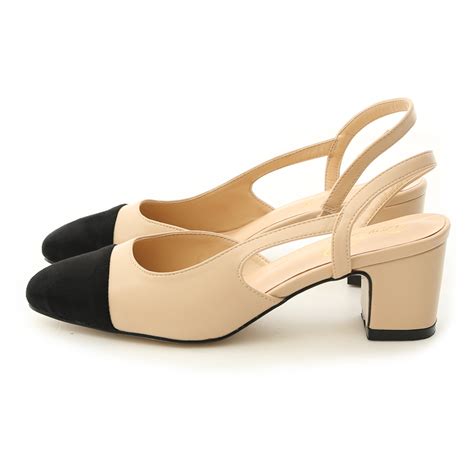 Cap Toe Slingback Pumps Almond │ D Af Official Online Shop