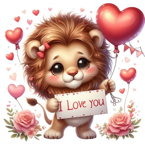 I Love You Lion 100 Cotton Fabric Panel Square Small Quilting Sewing