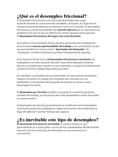 Desempleo Friccional Pdf Desempleo Ciencias Económicas