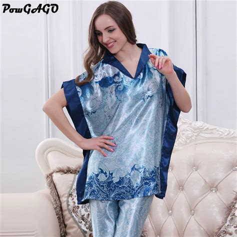 Women Pajamas 2017 Pyjamas For Women Silk Satin Sleep Lounge Home Pijama Short Sleeve 2 Piece